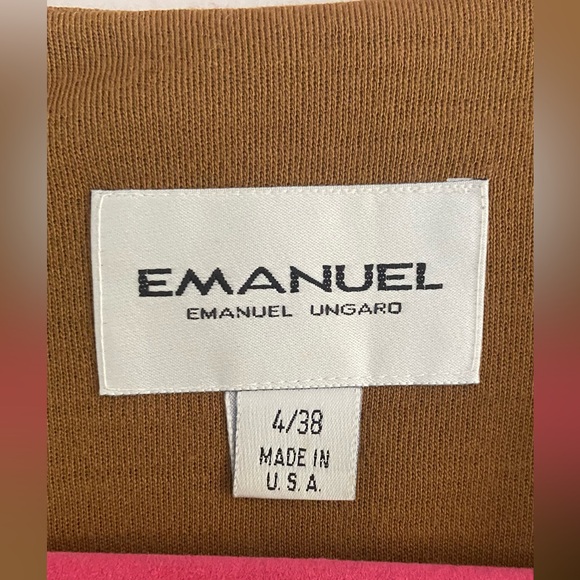 Vintage’Emanuel’by Emanuel Ungaro Jacket-blazer-Size:4US/38EU-wool blend in Tan - Picture 6 of 7